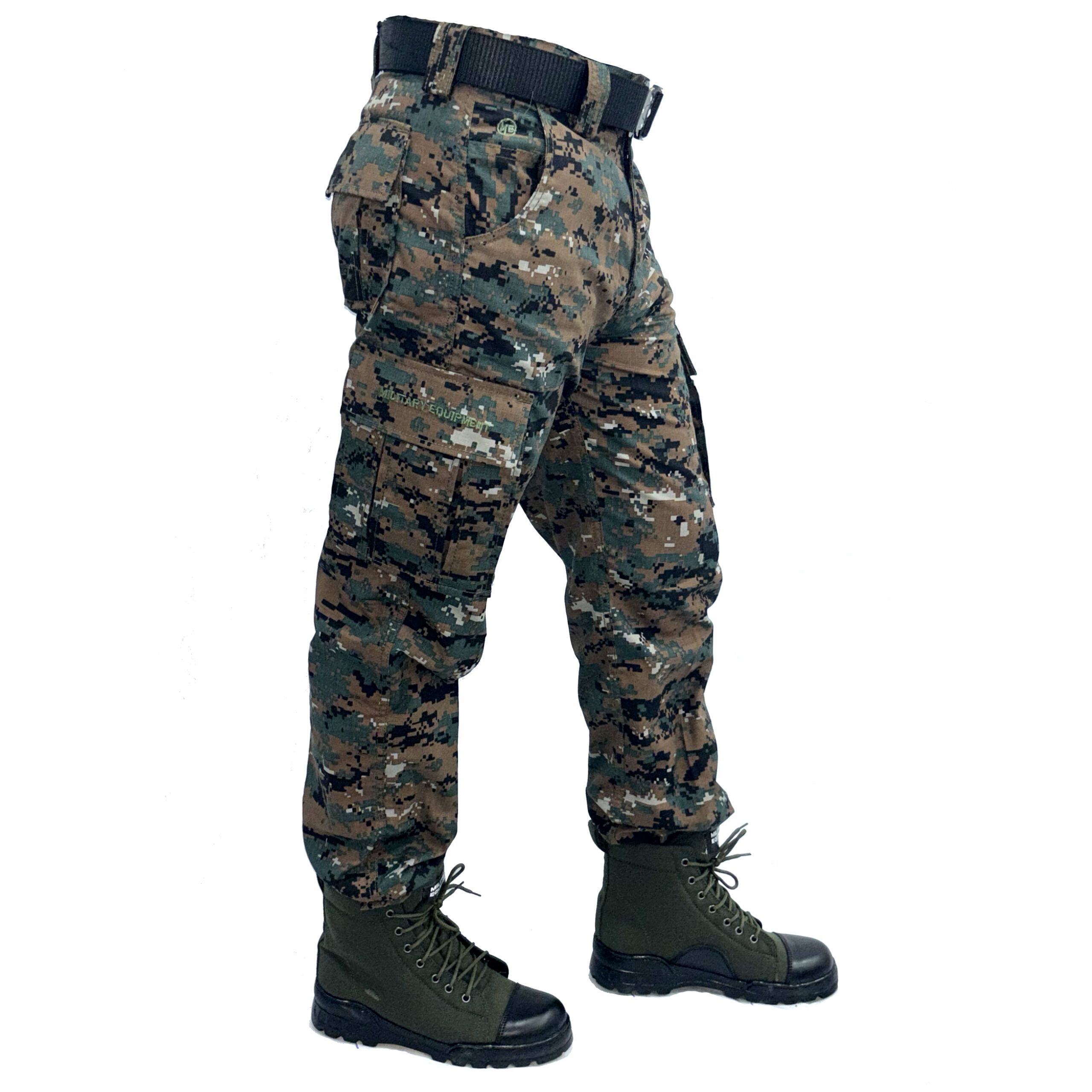 Trouser 6 Pocket Without Patch Elastic Bottom : Digital Camo
