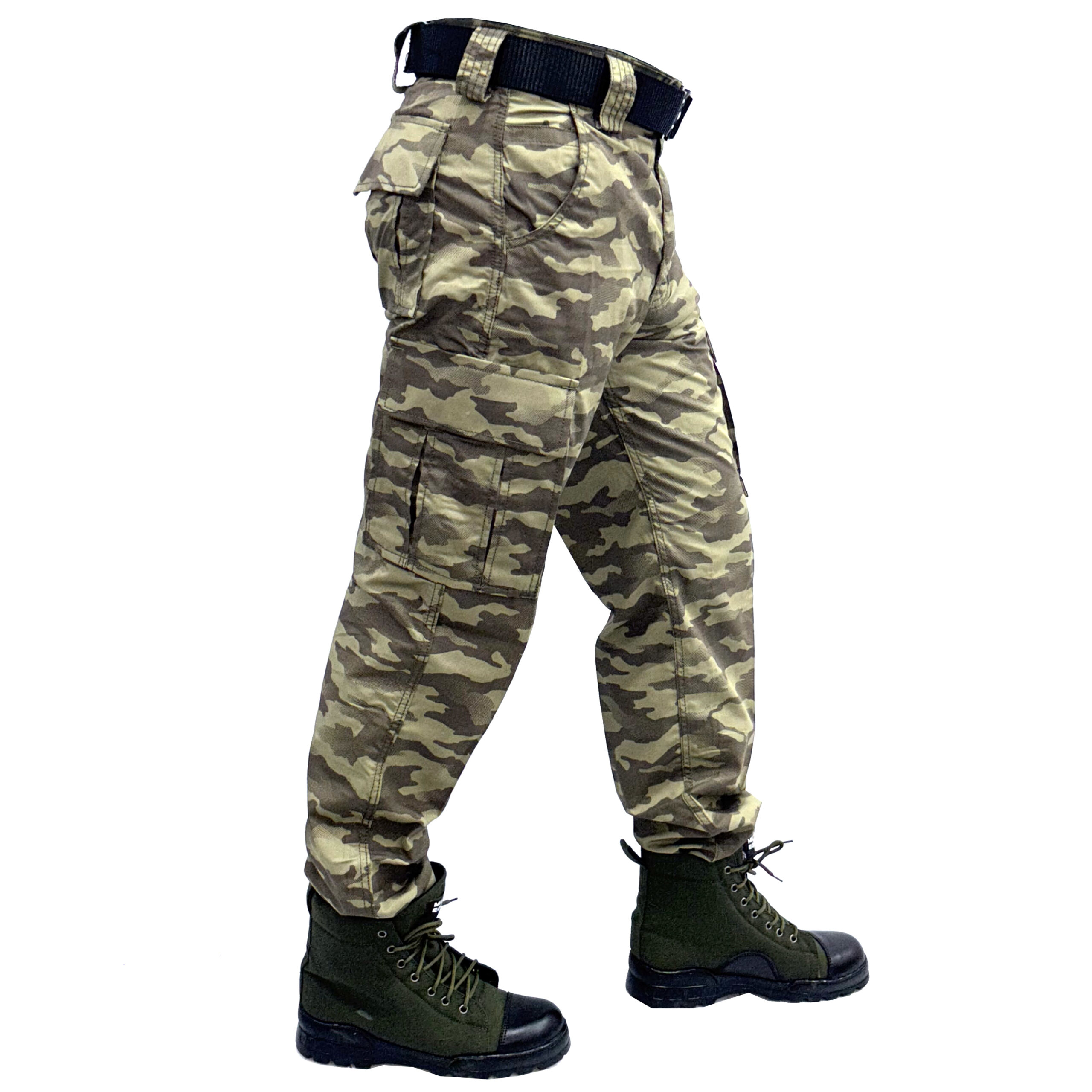 Trouser 6 Pocket Without Patch Elastic Bottom : Wasabi Green Camo