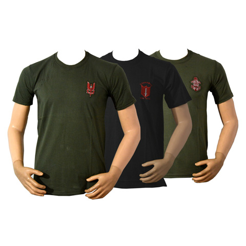 T- Shirt Round Neck Regimental/Unit Embroidery – Customizable